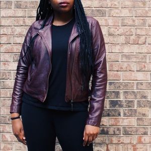 Brown Faux Leather Jacket